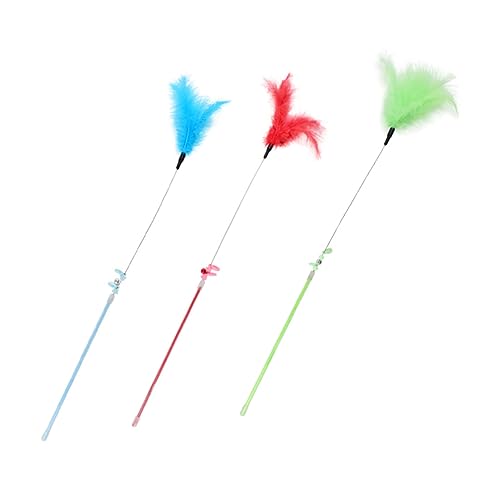 DINHEAROM Katzenspielzeug Für Hauskatzen 3er-Pack Teaser-Sticks Mit Glöckchen Interaktives Katzenspielzeug Zum Spielen DINHEAROM Katzenspielzeug Für Hauskatzen 3er-Pack Teaser-Sticks Mit Glöckchen Interaktives Katzenspielzeug Zum Spielen von DINHEAROM