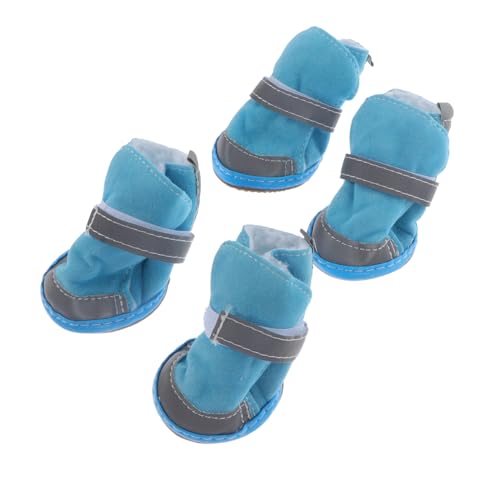 DINHEAROM 4 Stück Reflektierende Winter Hundeschuhe mit Rutschfester Sohle Verstellbarer Schutz für Pfoten und Schneegeeignet Atmungsaktiv und Langlebig für Kleine Hunde und Welpen DINHEAROM 4 Stück Reflektierende Winter Hundeschuhe mit Rutschfester Sohle Verstellbarer Schutz für Pfoten und Schneegeeignet Atmungsaktiv und Langlebig für Kleine Hunde und Welpen von DINHEAROM