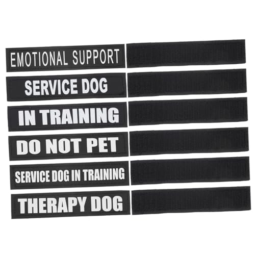 DINHEAROM 6Paare Reflektierende Aufkleber für Hundewesten Hochwertiges PU Material Langlebig für Outdoor Aktivitäten für Training Ihrem Haustier von DINHEAROM