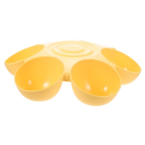 DINHEAROM Blumennapf Für Haustiere Geformt Langsame Futternapf Langsamer Wassernapf Für Hunde Futterstation Für Katzen Wasserspender Für Katzen Katzenfutterschale Yellow Plastik von DINHEAROM
