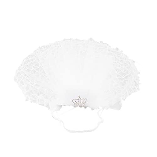 DINHEAROM Brautschleier Für Haustiere Braut- Geburtstagsdekorationen Katzenkleid Katzen-hochzeits-Cosplay Haustier Hochzeit Braut Zubehör Hund Hochzeitskleid Haustierkleidung Weiß von DINHEAROM