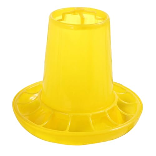 DINHEAROM Futtereimer Anti-Spritzer-futtertröge Geflügel Hühnerfutterbehälter Geflügel Hühnerfutter Glas Taubenfuttertrog Geflügel Hühnerfutter Eimer Küken Füttern Futternapf Plastik Yellow von DINHEAROM