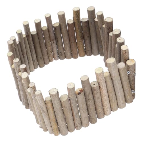 DINHEAROM Hamster Holz Zaun Käfig Zubehör für Kleintiere Chinchilla Meerschweinchen Gehege Balance Übung Natürlich Robust Sicher von DINHEAROM
