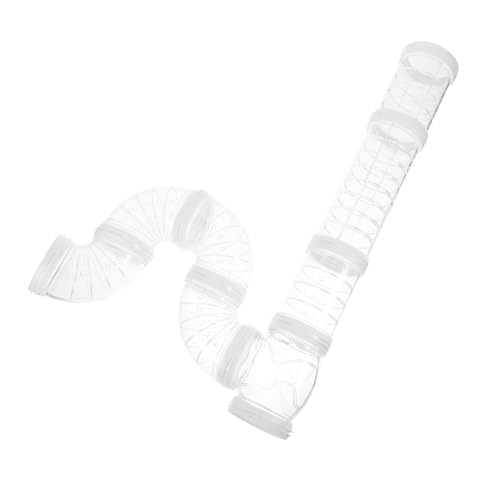 DINHEAROM Hamster Röhren Set Transparent DIY Verbindungstunnel Externe Spielfläche Kleintier Spieltunnel für und Andere Kleine Haustiere von DINHEAROM