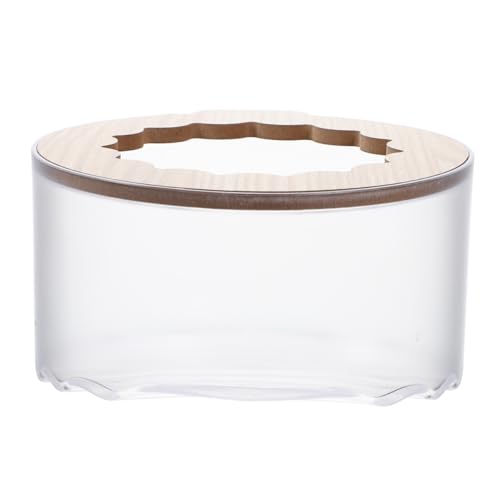 DINHEAROM Hamster Sandbad Box Transparente Badewanne mit Abnehmbarem Holzdeckel für Kleintiere für Hamster Ratten und Meerschweinchen zu Reinigen Glatten DINHEAROM Hamster Sandbad Box Transparente Badewanne mit Abnehmbarem Holzdeckel für Kleintiere für Hamster Ratten und Meerschweinchen zu Reinigen Glatten von DINHEAROM