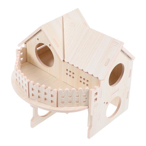 DINHEAROM Hamsterhütte Hamsterkäfig Hamsterhaus Aus Holz Hamsterhabitat Hamsterversteck Unterschlupf Hamster Aktivitätsspielzeug Holzhütte Holzspielzeughütte Hüttenhaus DINHEAROM Hamsterhütte Hamsterkäfig Hamsterhaus Aus Holz Hamsterhabitat Hamsterversteck Unterschlupf Hamster Aktivitätsspielzeug Holzhütte Holzspielzeughütte Hüttenhaus von DINHEAROM