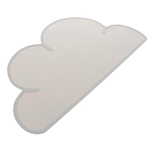 DINHEAROM Haustier Futtermatte rutschfest Langlebig Hitzebeständig für Hunde und Katzen Fressplatz Unterlage Schmutzabweisend und Leicht zu Reinigen Graue Pet Food Bowl Pad von DINHEAROM