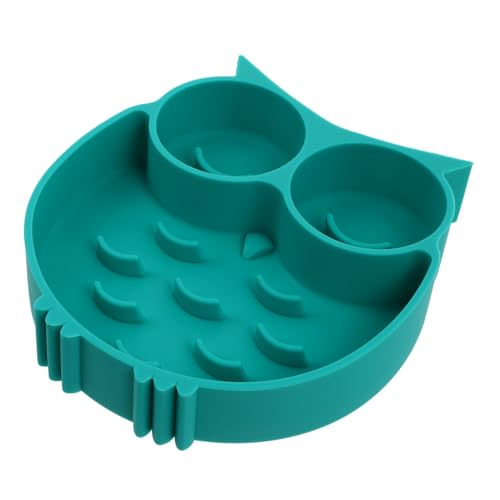 DINHEAROM Haustier Futterspender Rutsch Hundeschüssel Langsame Fütterung für Katzen und Ergonomisches Design mit Saugnapf für Gesunde von DINHEAROM