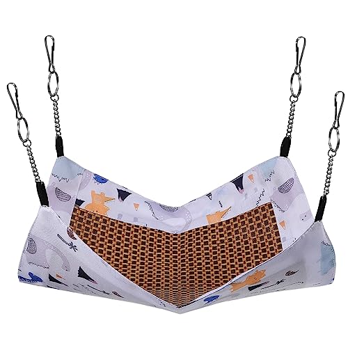DINHEAROM Haustier Hängematte für Kleintiere Cartoon Design Abnehmbar und Waschbar Perfektes Schlafbett für Hamster Chinchillas und Meerschweinchen Aufzuhängen DINHEAROM Haustier Hängematte für Kleintiere Cartoon Design Abnehmbar und Waschbar Perfektes Schlafbett für Hamster Chinchillas und Meerschweinchen Aufzuhängen von DINHEAROM