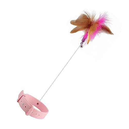 DINHEAROM Haustier Interaktives Interessantes Katzenspielzeug Katzenhalsbänder interaktives katzenspielzeug Interactive cat Toy Katzenkragenspielzeug Hundehalsband-Teaser Kieselgel von DINHEAROM