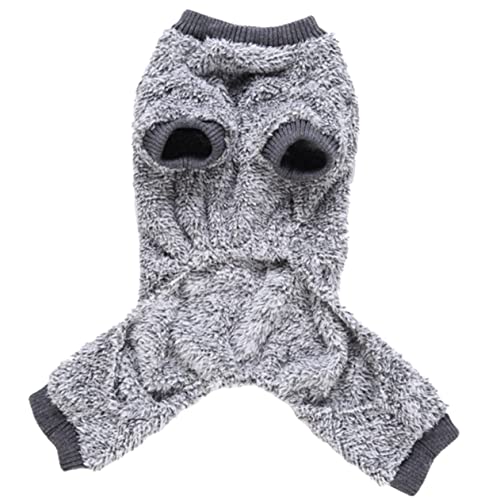 DINHEAROM Haustier-Pyjama Weihnachtsdeko Tragbare Hundekleidung Bequeme Hundekleidung Welpenkostüm Für Den Haushalt Hundenachtkostüm Bequemes Welpenkostüm Grey Polyester Baumwolle von DINHEAROM