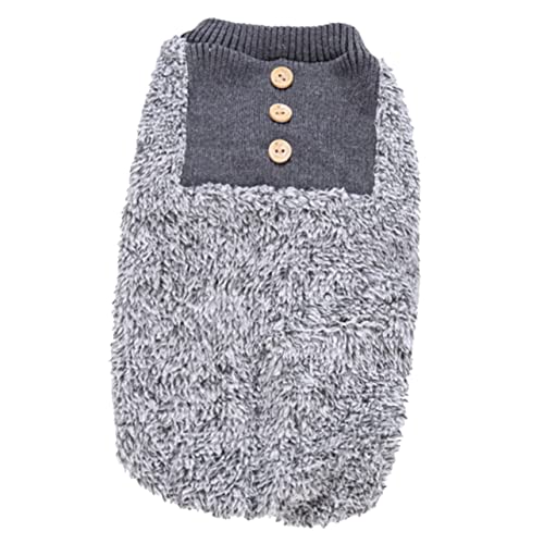 DINHEAROM Haustier-Pyjama hundeoverall Dog Costume Dog Clothes Haustierpyjama hundepyjama zarte Hundebekleidung Welpenzubehör Welpenversorgung pelzige Welpenkleidung Polyester Baumwolle Grey von DINHEAROM