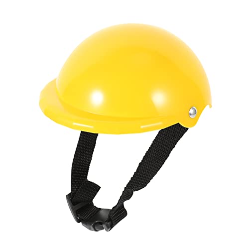 DINHEAROM Haustierhutspielzeug Hund albern für Haustiere Doggie -Helme Hündchen Party Schutzhelm Haustier-Parodie-Hut Haustier Helm Haustierhelm aus Kunststoff Abs Yellow von DINHEAROM