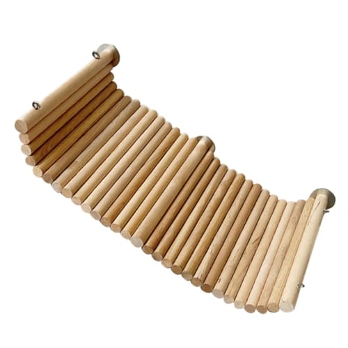 DINHEAROM Holz Hamsterbrett und Vogelplattform für Hamster und Meerschweinchen Spielplatz zur Verbesserung Balance und Aktivität für Kleine von DINHEAROM