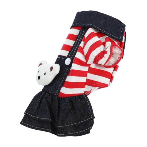 DINHEAROM Hundebekleidung Hundekleid Haustier Hunde-jeanskleid Gestreifter Hundemädchenrock Für Hunde Hund Wintermantel Hundekostüme Hundegeburtstags-Outfit Süßes Hundekostüm Hundehose Rot DINHEAROM Hundebekleidung Hundekleid Haustier Hunde-jeanskleid Gestreifter Hundemädchenrock Für Hunde Hund Wintermantel Hundekostüme Hundegeburtstags-Outfit Süßes Hundekostüm Hundehose Rot von DINHEAROM
