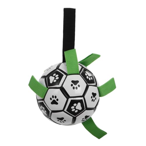 DINHEAROM Hundefußball Mit Riemen Zum Spielen Im Freien, Interaktives Hundespielzeug Für Kleine Und Mittelgroße Hunde Für Aktives Spielen, Geburtstagsparty-zubehör von DINHEAROM