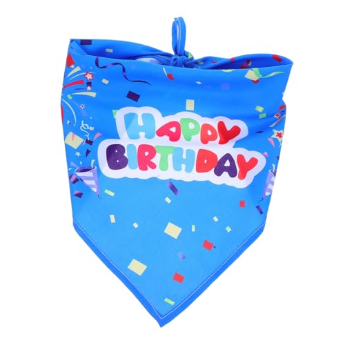 DINHEAROM Hundekatze Haustier Geburtstag Triangular Bandana Haustier Stylish Neckerchief Dekoration Halsschals Hunde Geburtstag Dreieck Schalpelpe Katze Schals von DINHEAROM