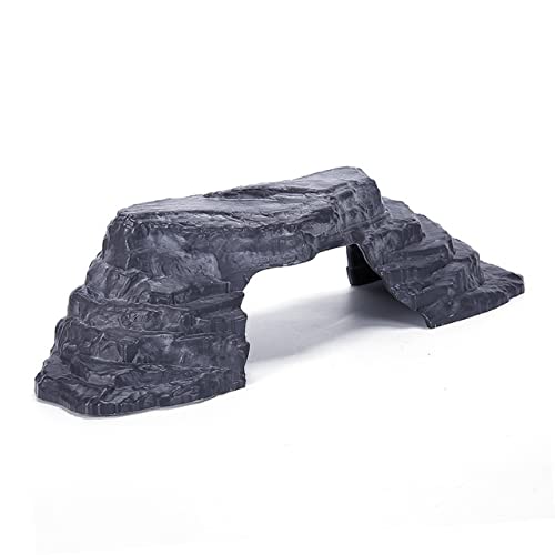 DINHEAROM Imitation Stone Turtle Basking Platform Umweltfreundliches Aquarium Ornament für Schildkröten Leopardengeckos und Bartagamen Kletteraktivität von DINHEAROM