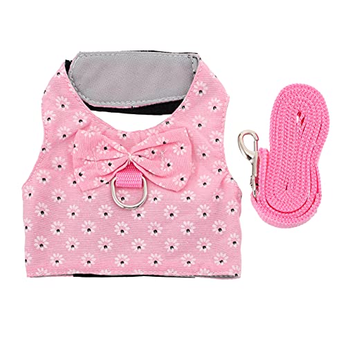 DINHEAROM Kaninchen Weste Geschirr mit Leine für Kleintiere Verstellbar und Atmungsaktiv für Outdoor Sorgt für und Geeignet für Hase und Hamster von DINHEAROM