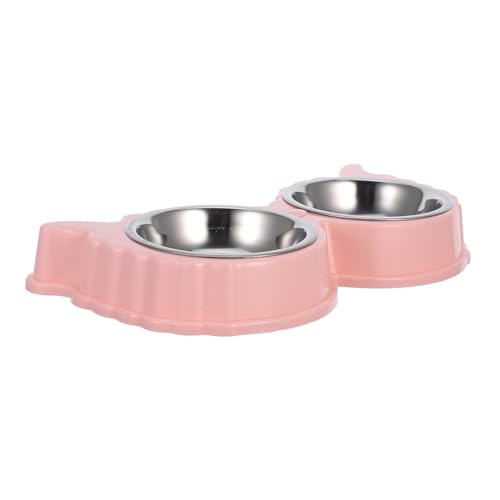 DINHEAROM Katzen Und Hundenapf Katzennäpfe Hundenäpfe Niedlicher Katzennapf Katzenwassernapf Hundenäpfe Für Kleine Hunde Wasserkatzenmatte Doppelnapf Haustierfutterautomat Haustiernapf von DINHEAROM