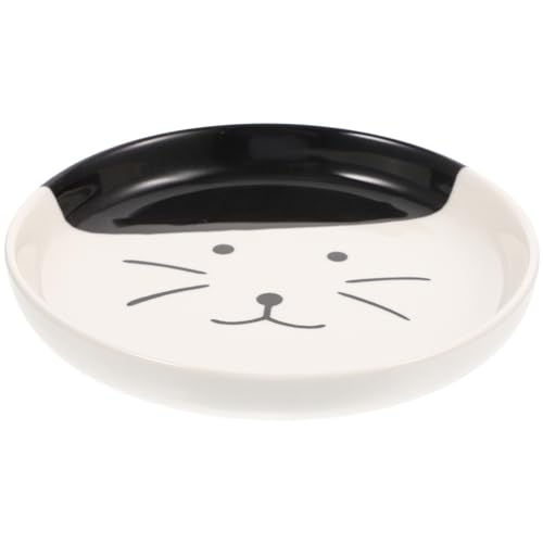 DINHEAROM Keramischer Katzenteller Flacher Futterteller für Haustiere Stilvoller für Katzen und Kätzchen Rutschfestes Design für Nassfutter DINHEAROM Keramischer Katzenteller Flacher Futterteller für Haustiere Stilvoller für Katzen und Kätzchen Rutschfestes Design für Nassfutter von DINHEAROM