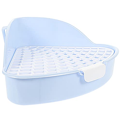 DINHEAROM Kleine Haustier Toilette Für Meerschweinchen Langlebige Plastik Toilettenbox Mit Sicherem Netzboden Für Käfige Reinigen Cremeblau DINHEAROM Kleine Haustier Toilette Für Meerschweinchen Langlebige Plastik Toilettenbox Mit Sicherem Netzboden Für Käfige Reinigen Cremeblau von DINHEAROM