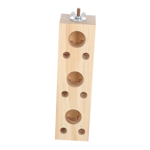 DINHEAROM Holzspielzeug Für Papageien Kauspielzeug Aus Holz Für Vögel Vogelsitzstange Mit Beschäftigungsspielzeug Schnabelpflege Für Papageien Holz Für Vogelkäfig-zubehör Mühelose von DINHEAROM