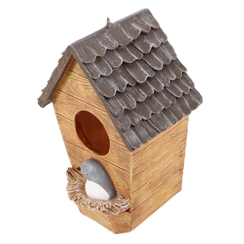 DINHEAROM Kunstharz Hängendes Vogelhaus für Garten für Kleinsingvögel Langlebig und Aufzuhängen für Innenräume von DINHEAROM