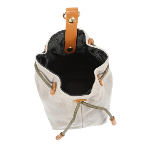 DINHEAROM Leckerli-Tasche für Haustiere Hunde Welpe Tragetuch für Haustiere Hund wassernapf Dog Treat Bag Tasche für Tiernahrung Outdoor-Lebensmitteltasche Tasche mit Schnalle Segeltuch Grey von DINHEAROM