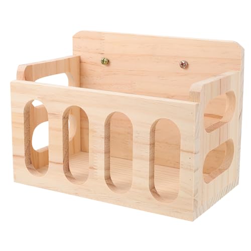 DINHEAROM Meerschweinchen Heufresser Kaninchen Heufutterstation für Kaninchen Hey Heuhalter für Hasen Heuhalterung für Hasen Kaninchen-Heufütterer Heuhändler Kleiner Tier hölzern Light Brown von DINHEAROM