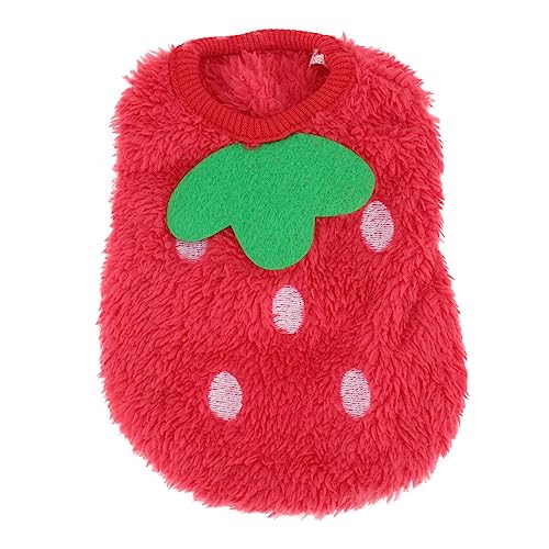 DINHEAROM Kleiner Hundepullover Mit Erdbeerdesign Warmes Bunny-Hoodie Für Haustiere Für Wintermode Bequem Und Atmungsaktiv Einfach Auszuziehen Niedliches Kostüm Für Kleine Hunde DINHEAROM Kleiner Hundepullover Mit Erdbeerdesign Warmes Bunny-Hoodie Für Haustiere Für Wintermode Bequem Und Atmungsaktiv Einfach Auszuziehen Niedliches Kostüm Für Kleine Hunde von DINHEAROM