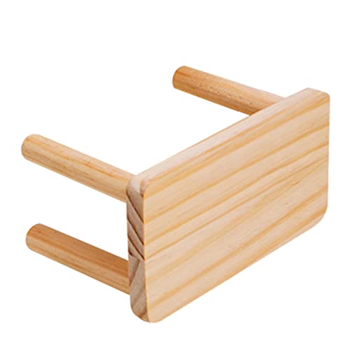 DINHEAROM Mehrzweck Hamster Holzplattform Mittelgroß Robust Beißfest Für Zwerghamster Chinchilla Trainingsspielplatz Kleintier Klettertoy von DINHEAROM