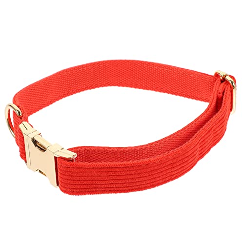 DINHEAROM Metallschnallen Hundehalsband für Kleine Verstellbarer Atmungsaktiver Stoffkragen und Gemütlich für Besondere Anlässe von DINHEAROM