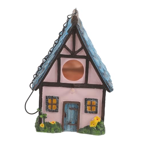 DINHEAROM Nistkasten aus Kunstharz für Draußen Vogelhaus mit Einfachem Design für Garten und Innenhofdekoration Bietet Vögeln Sicheren Unterschlupf und DINHEAROM Nistkasten aus Kunstharz für Draußen Vogelhaus mit Einfachem Design für Garten und Innenhofdekoration Bietet Vögeln Sicheren Unterschlupf und von DINHEAROM