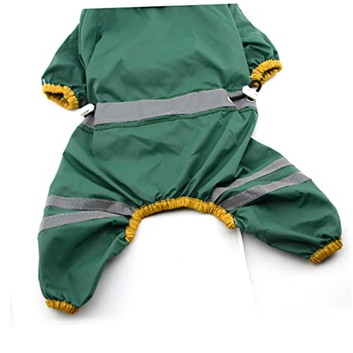 DINHEAROM PVC Haustier Regenmantel für Kleine und Mittelgroße und Atmungsaktiv Elastische und Ärmelabschlüsse XXL für Regnerische von DINHEAROM