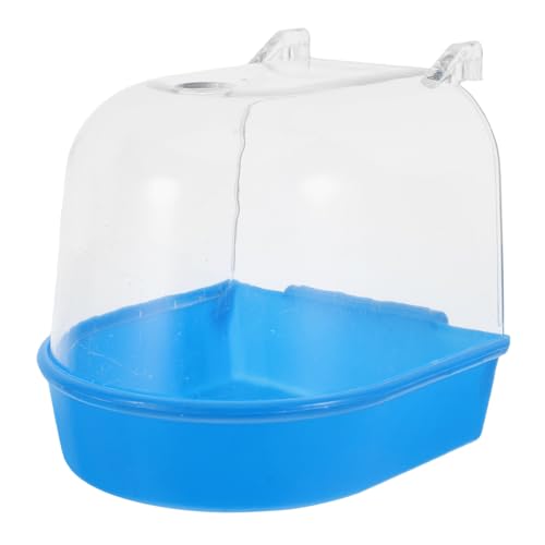 DINHEAROM Papageienbadewanne Vogelbad Für Vogelkäfig Papagei Badewanne Sittichbad Für Käfig Wellensittichbad Vogeltränke Für Käfigsittich Vogeltränke Für Sittichkäfige Blue Abs von DINHEAROM