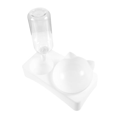 DINHEAROM Pet Feeder Doppelschüssel mit Verschütt Schutz Hochwertige Fütterungsschale für Katzen rutschfest zu Reinigen für Unterwegs DINHEAROM Pet Feeder Doppelschüssel mit Verschütt Schutz Hochwertige Fütterungsschale für Katzen rutschfest zu Reinigen für Unterwegs von DINHEAROM