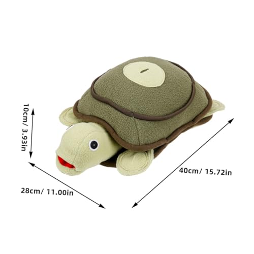 DINHEAROM Plüschspielzeug Schildkröte für Hunde Interaktives Kuscheltier zum Schnüffeln und Kreatives Haustierspielzeug für Welpen und Hunde Langlebiges Stofftier in Olivgrün DINHEAROM Plüschspielzeug Schildkröte für Hunde Interaktives Kuscheltier zum Schnüffeln und Kreatives Haustierspielzeug für Welpen und Hunde Langlebiges Stofftier in Olivgrün von DINHEAROM