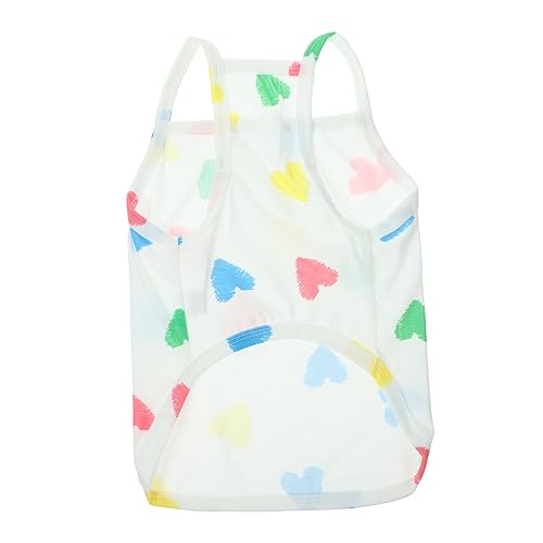 DINHEAROM Sommerhundkleid Haustierweste Anzüge für Hündinnen sommerliche hundeoutfits Sommerkleidung für Haustiere kleines hundekleid Hundehemden Hund dekorative Weste Baumwolle Polyester von DINHEAROM