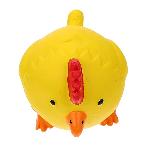 DINHEAROM Soundballspielzeug Interactive Dog Toys hundewelpen hundeball Hundespielzeug Welpenspielzeug Haustier quietschendes Welpen quietschender Ball Emulsion Yellow von DINHEAROM