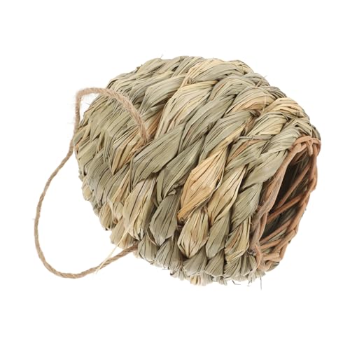 DINHEAROM Strohnest Hamsterkäfig Hamsterhaus Kleintierversteck Kaninchenversteck Kleintierkäfig Rattenversteck Eichhörnchenhaus Kaninchenversteck Meerschweinchenversteck Kleintierversteck von DINHEAROM