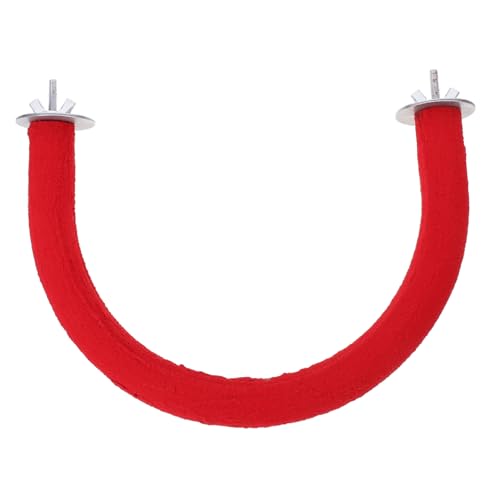 DINHEAROM U Förmiger Papageien Spielstand mit Kletterstange Kauspielzeug für Vögel für Wellensittiche und Nymphensittiche Fördert Balance und Bewegung Rot DINHEAROM U Förmiger Papageien Spielstand mit Kletterstange Kauspielzeug für Vögel für Wellensittiche und Nymphensittiche Fördert Balance und Bewegung Rot von DINHEAROM