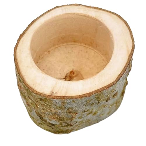 DINHEAROM Verschleißfester Holz Futternapf für Hamster Chinchilla und Eichhörnchen Kleines Futterhaus mit Glatter Oberfläche Einfach zu Reinigen und Praktisch für Kleintiere von DINHEAROM