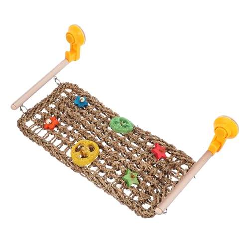 DINHEAROM Vogel-kletternetz, Hängematte, Gewebtes Kletterseil, Vogelnetz, Spielzeug, Seil, Leiternetz, Vogelpickseil, Haustier-hängematte, Spielzeug DINHEAROM Vogel-kletternetz, Hängematte, Gewebtes Kletterseil, Vogelnetz, Spielzeug, Seil, Leiternetz, Vogelpickseil, Haustier-hängematte, Spielzeug von DINHEAROM