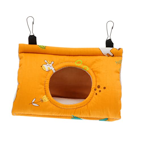 DINHEAROM Vogelhängematte für Papageien Hängendes Bett aus Hochwertigem Dickem Baumwollmaterial für Winter Dreieckiges Schlafnest für Warm und Sicher im Käfig von DINHEAROM