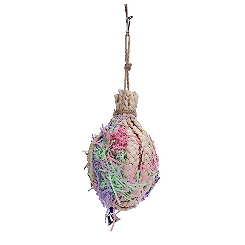 DINHEAROM Vogelspielzeug aus Rattan Attraktiver Kauspielzeugball für Papageien Wellensittiche und Nymphensittiche Sicheres und Langlebiges mit Buntem Design für Stundenlangen Spaß DINHEAROM Vogelspielzeug aus Rattan Attraktiver Kauspielzeugball für Papageien Wellensittiche und Nymphensittiche Sicheres und Langlebiges mit Buntem Design für Stundenlangen Spaß von DINHEAROM