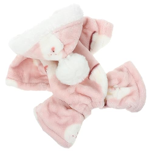 DINHEAROM Warme Welpekleidung Hund Warmer Mantel Winterkostüm für Haustiere halten Warmer Hundemantel Anzüge Mäntel Kleine Hundesoutfits Welpenkleidung Hund wärme Kleidung Baumwolle Rosa von DINHEAROM