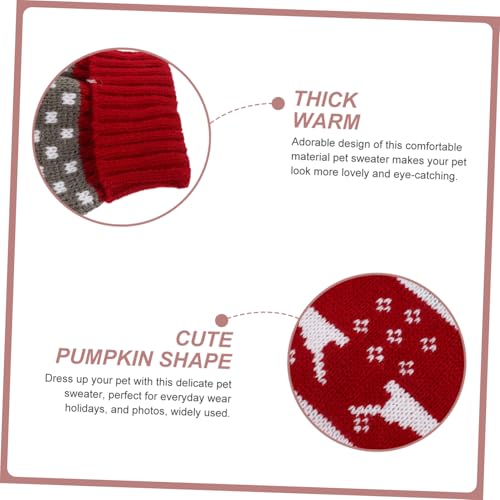 DINHEAROM Weicher Warmer Haustier Pullover mit Rentiermotiv Gestrickter Weihnachts Sweater für Kleine Hunde und Katzen als Winterjacke und Modisches Haustier Outfit von DINHEAROM