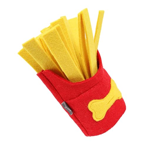 DINHEAROM für Zähneschleifen Kleine Schnupfe braten Hunde kauen Pet Pet Interactive Dog Toys Dog chew Toy Hundespielzeug Pommes Frites Hunde Frites Pommes Filzstoff rot von DINHEAROM