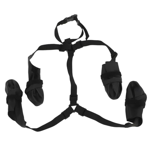 DINHEAROM wasserdichte Hundeschuhe mit Verstellbaren Riemen rutschfeste Pfotenschützer für Kleine und Mittlere Hunde für Outdoor Aktivitäten und Winterwetter rutschfest und Einfacher Pflege von DINHEAROM